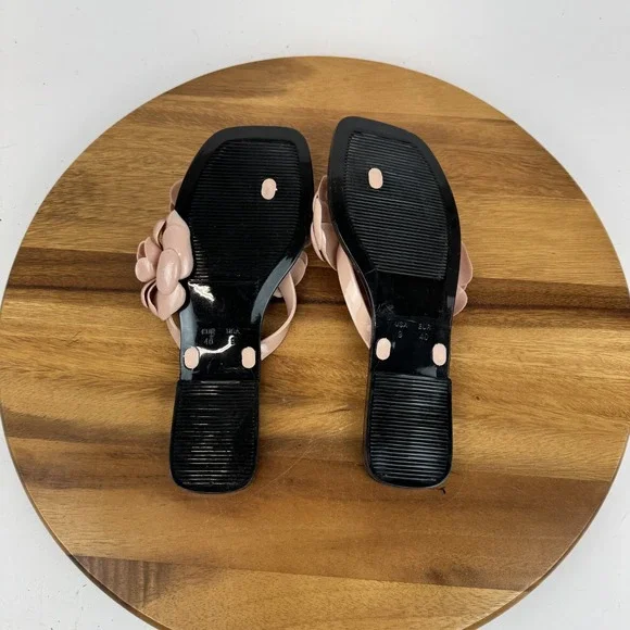 New Womens Jeffrey Campbell Floralee Pink Jelly Thong Flip Flops Sandals Size 9 - Picture 6 of 7